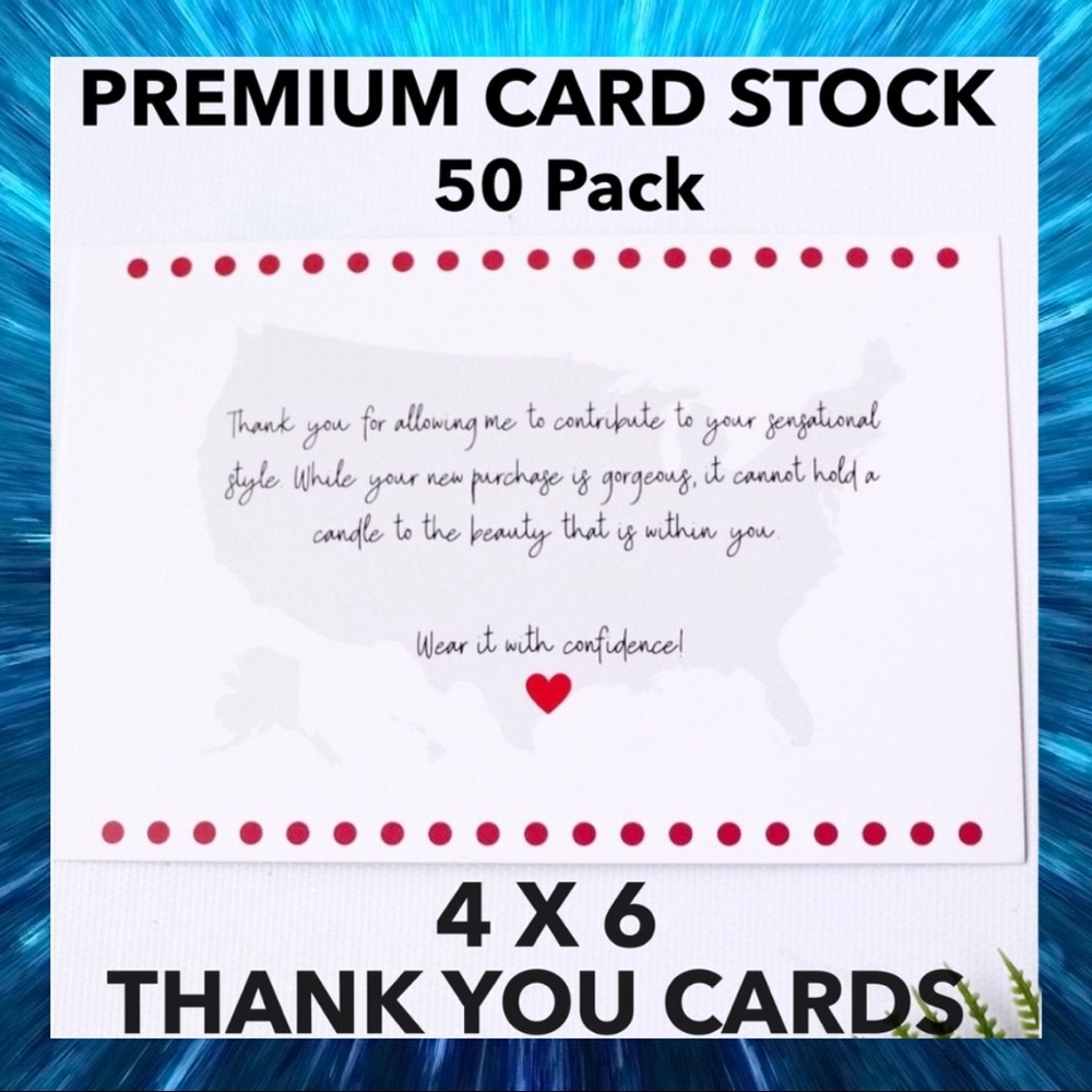 50 4X6 Confidence Thank You Cards PRICE IS FIRM - Picture 3 of 5